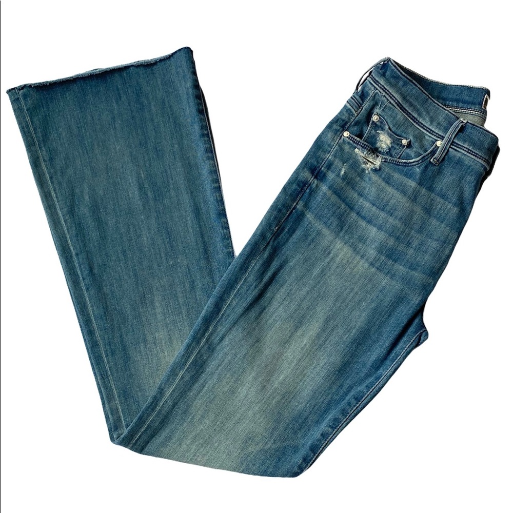 Mother Denim The Weekender Fray Flare Jeans